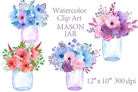 Watercolor Clipart Watercolor Illustration Watercolor Flowers