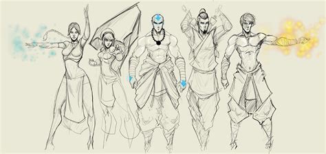 Og Team Avatar Full Wip By Sketchydeez On Deviantart Korra Avatar Team