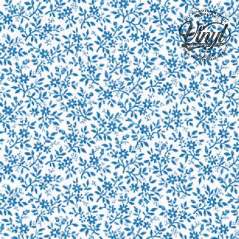 Fablon Small Floral Blue Print Sticky Back Vinyl 11490 45cm X 2m