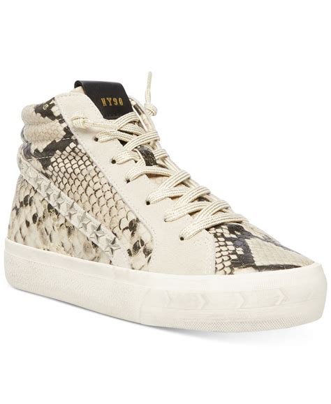 Steve maddengills camo print canvas platform sneakers. Studded with metallic stars, the Qualify sneakers from ...