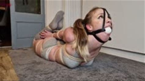 Lil Missy Uk In Tight Hogtie With Harness Gag Lil Missy Uk Store Clips Sale