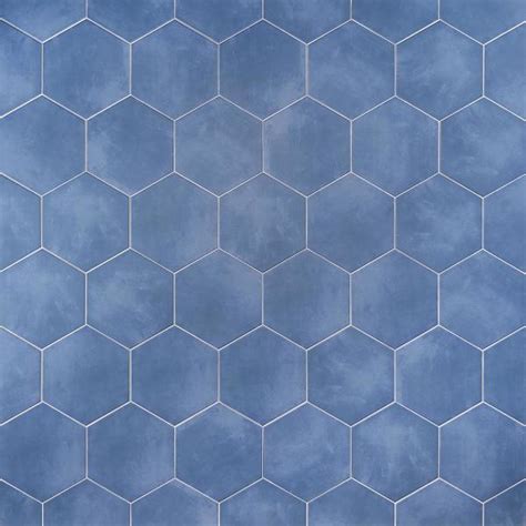 Ivy Hill Tile Eclipse Hex Blue Porcelain Floor And Wall Tile 4 In X 8
