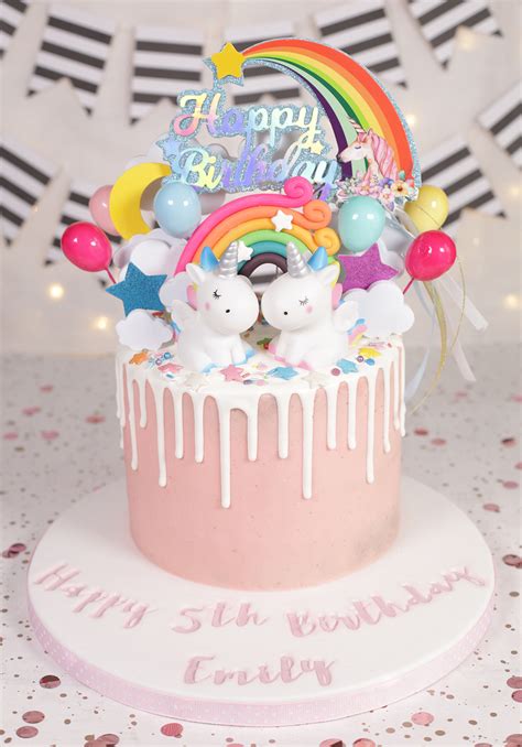 Pretty Pink And Rainbow Unicorn Cake Cakey Goodness