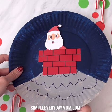 Santa Paper Plate Craft For Kids Video Video Winter Crafts For