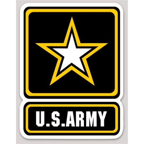 United States Army Black And Gold Logo Vinyl Sticker At Sticker Shoppe
