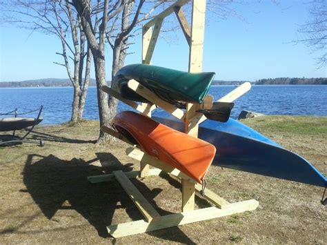 This kayak rack features amazing timber frame inspired joinery and will easily provide storage for four kayaks or canoes. Fishing Boat: Topic Diy outdoor kayak rack