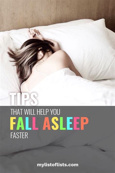 Tips That Will Help You Fall Asleep Faster My List Of Lists How To