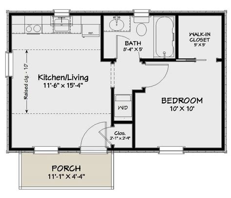 One Bedroom House Plans For Starter Homes Ck