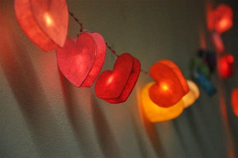 Colorful Mulberry Paper Heart Lanterns For Wedding Party And Etsy
