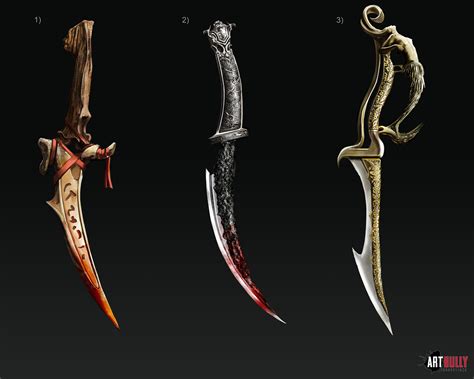 Artstation Dark Fantasy Weapon Dagger Design