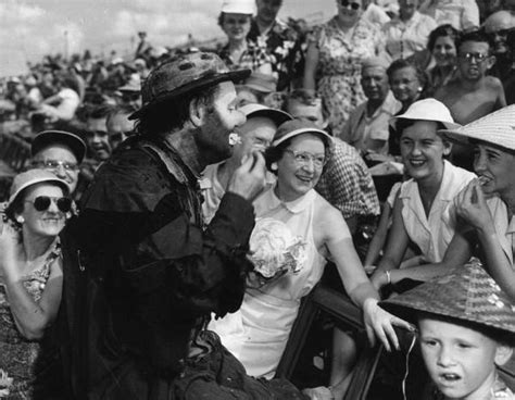 Florida Memory • Ringling Circus Clown Emmett Kelly Sharing Cabbage With Audience In Sarasota