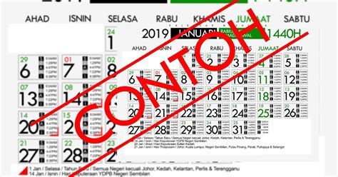 Kalendar Dengan Jadual Waktu Solat Kalendar Islam Malaysia