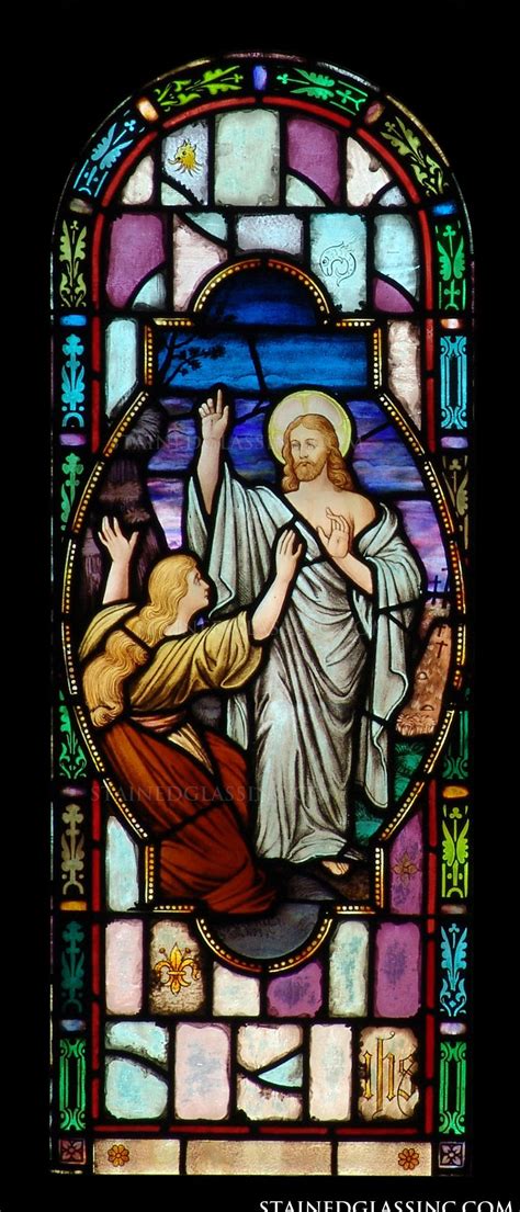 Mary Magdalene Meets Jesus Religious Stained Glass Window