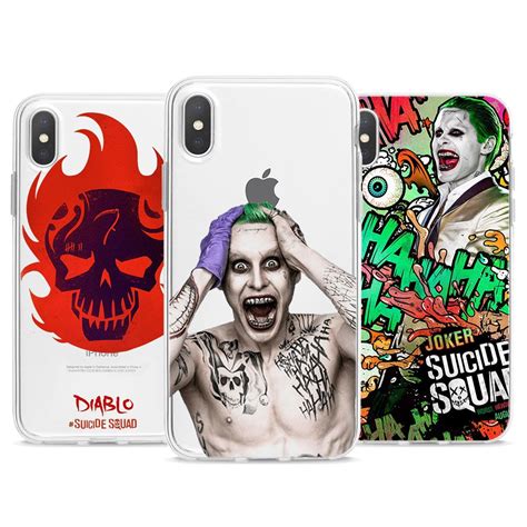 Soft Tpu Silicone Phone Case Suicide Squad Joker Harley Quin Soft