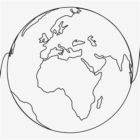 Earth Globe Line Art Continuous One Line Drawing Vector Minimalist