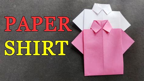 How To Make Paper Shirt Diy Origami Paper Crafts Learn Origami Diy