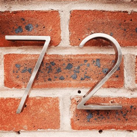 Modern House Numbers Silver Floating House Numbers Address Etsy Uk