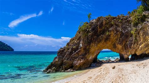 Stone Arch With Beautiful Beach Koh Lipe In Satun Thailand Ko Lipe