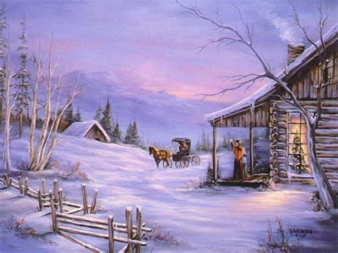 Free Download Cabin Christmas In The Woods 1024x768 For Your Desktop