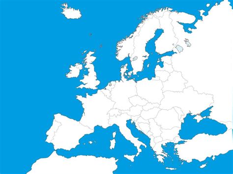Map Of Europe Template Vector Art And Graphics