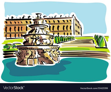 Palace Versailles Royalty Free Vector Image Vectorstock