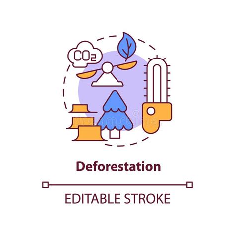 Deforestation Concept Banner Cartoon Style Stock Vector Illustration