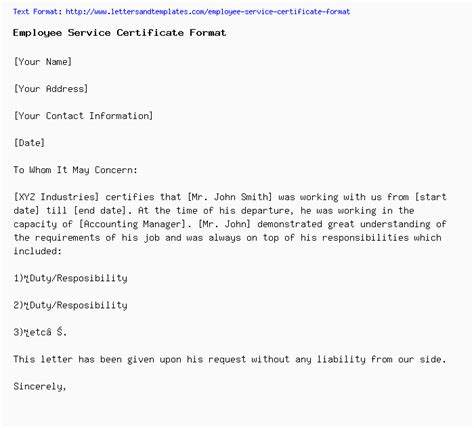 Yahoo employment format and visa scam conclusion: Employee Service Certificate Format