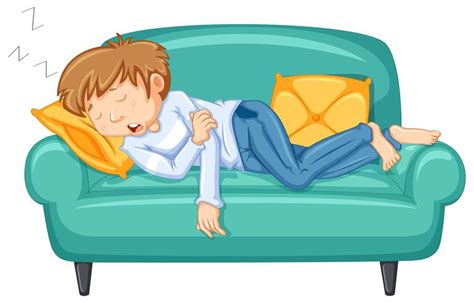 Man Taking Nap On Big Sofa 292237 Download Free Vectors Clipart