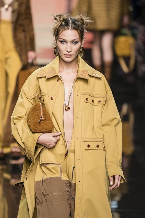 Bella Hadid Runway Look At The Fendi Ready To Wear Show Ss20 Super