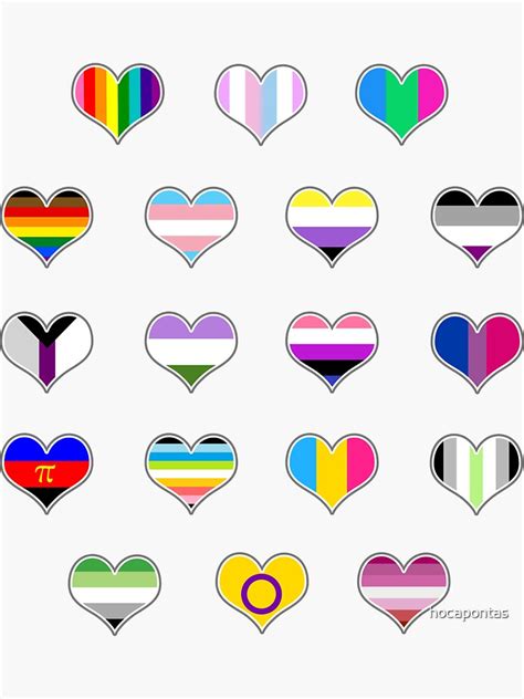 Pride Flag Heart Stickers Sticker For Sale By Hocapontas Redbubble
