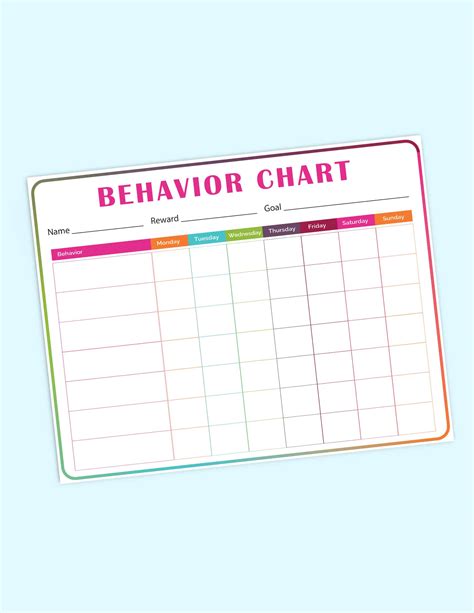 Behavior Chart Freebie
