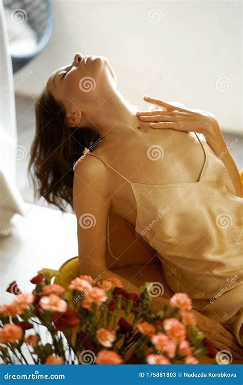 Sensual Woman In Her Bedroom On Sunset Stock Image Image Of Healthy Morning