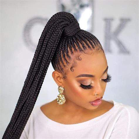 Picture Of 5 Ponytail Lemonade Braids That Are In Trend This Season