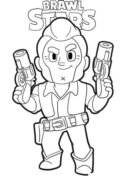 brawl stars colt coloring page free printable coloring pages images