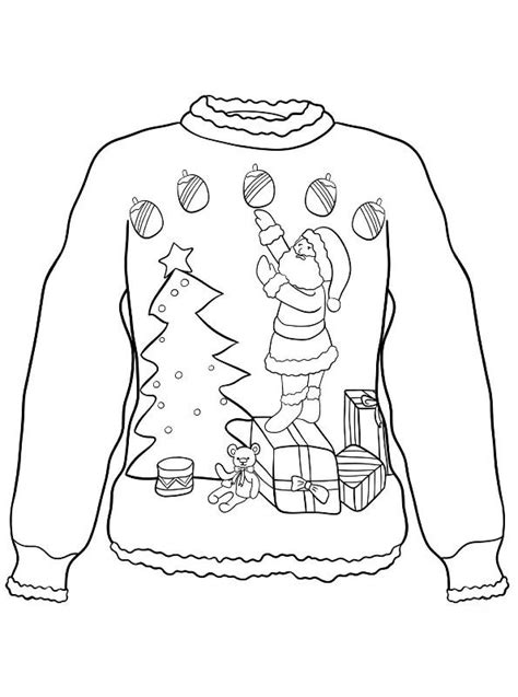 Printable Ugly Sweater Coloring Page