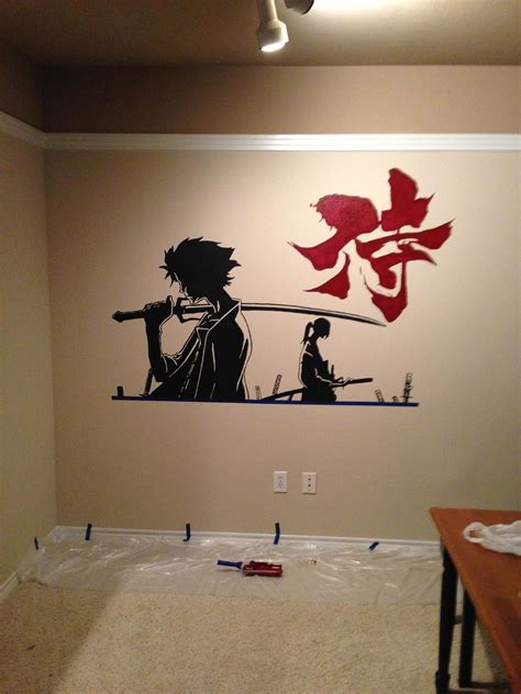 Painting Samurai Champloo Style Imgur Anime Wall Art Samurai