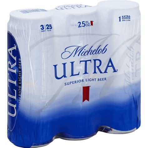 Michelob Ultra Light Beer 3 Pack Beer 25 Fl Oz Cans 42 Abv Casey