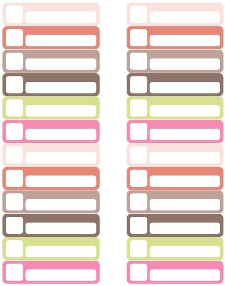 Templates for rectangular labels with rounded corners. Organization labels your file folders, coupons, binders and more! | Free printable labels ...