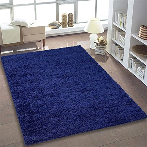 Ein perfekter teppich für jeden wohnstil. Teppich Shaggy Hochflor Einfarbig Wohnzimmer Blau Quadrat ...