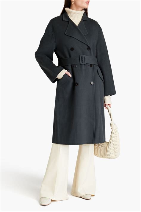 THEORY Double Breasted Wool And Cashmere Blend Felt Coat THE OUTNET