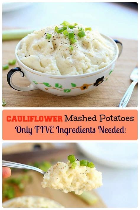 Cauliflower Mashed Potatoes An Easy Low Carb Recipe With Only Five