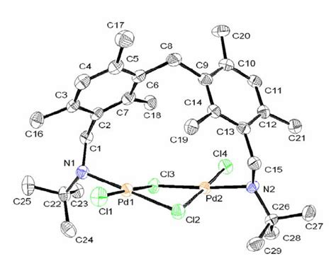 Structure Moléculaire Du Complexe 9 Les Atomes Dhydrogène Sont Omis Download Scientific