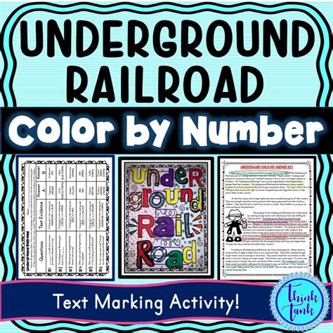 Underground Railroad Color By Number Reading Passage And Text Marking