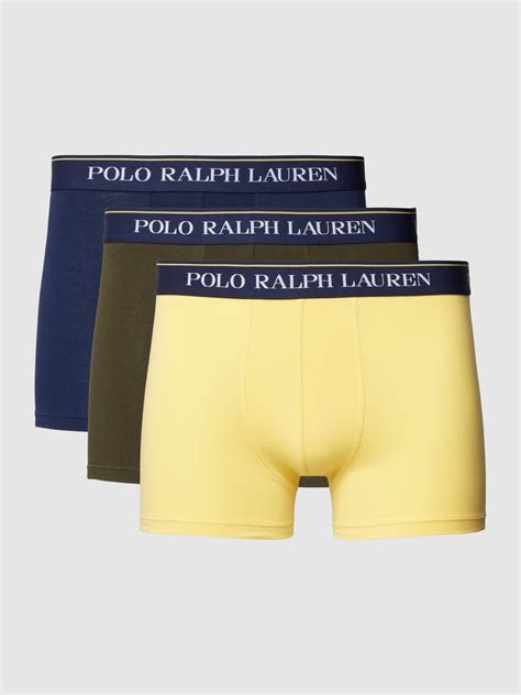 polo ralph lauren underwear boxershort met elastische band met logo in een set van 3 stuks in