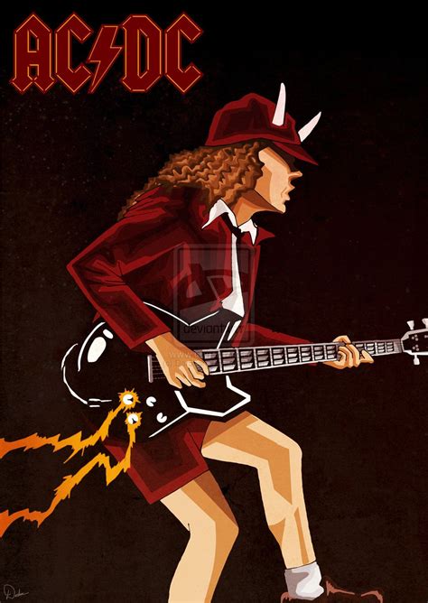Acdc Poster By Dar5han On Deviantart Angus Young Acdc Rock N Roll Art