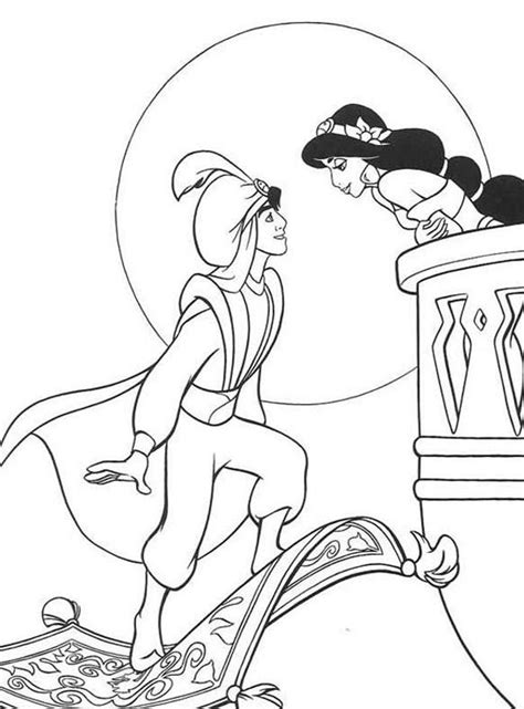 14 coloring pictures aladdin - Print Color Craft