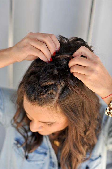 Cover your elastic by wrapping and pinning your hair, and tease your ponytail up to create ultimate lift. Braided Half Up Half Down Hairstyle Tutorial | My Style Vita