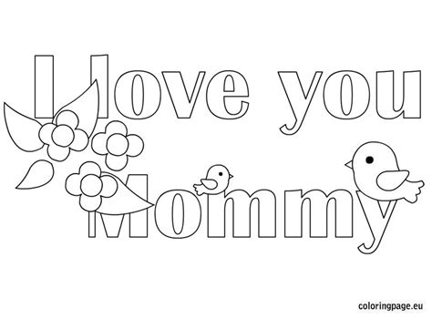 Thank you, mom and dad. I love you mommy coloring page - Coloring Page