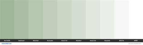 Tints Xkcd Color Greenish Grey 96ae8d Hex Hex Colors Green Colour