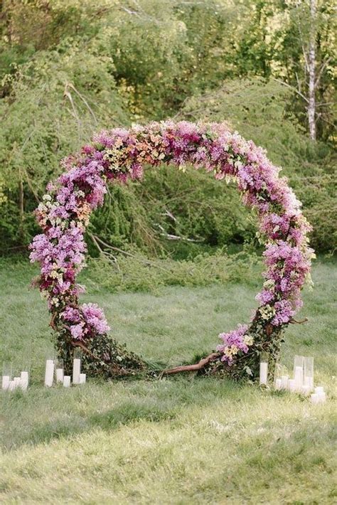 Purple Flower Wreath Wedding Arch Ideas Weddings Weddingideas
